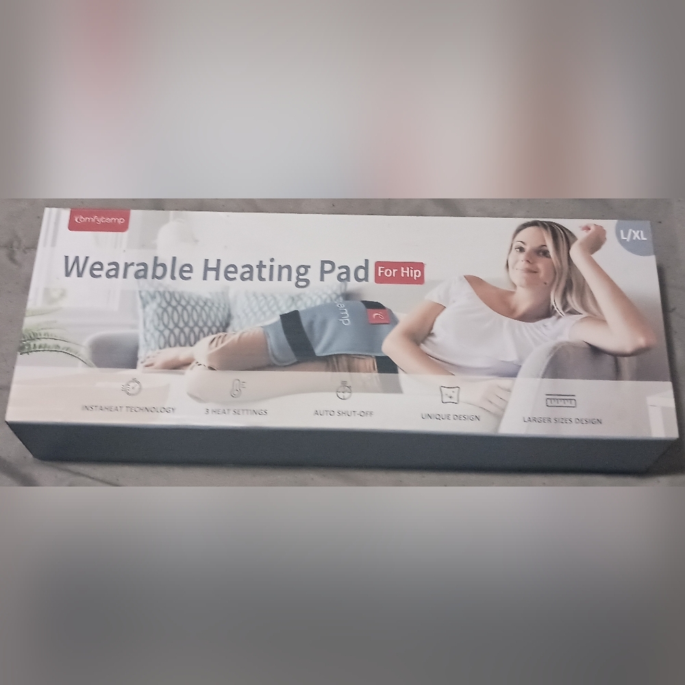 Hip‎ Heating Pad Comfytemp Wearable 3 Temps Auto Shut Off Size L/XL Heat